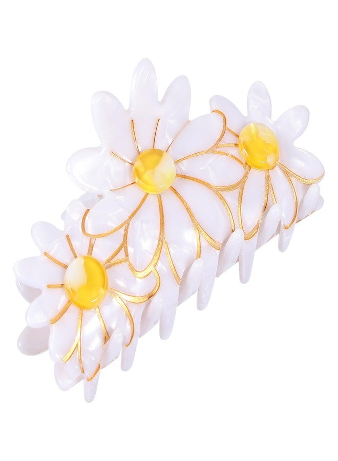 LSVOZ Flower Hair Claw Clip, 3.5 Inch Strong Hold Hair Clip for Thick Hair, Fashion Spring Hair Styling Accessories for Women Girls - Image 1
